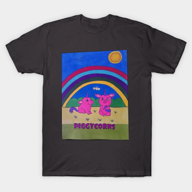Piggycorns T-Shirt by Loose Tangent Arts